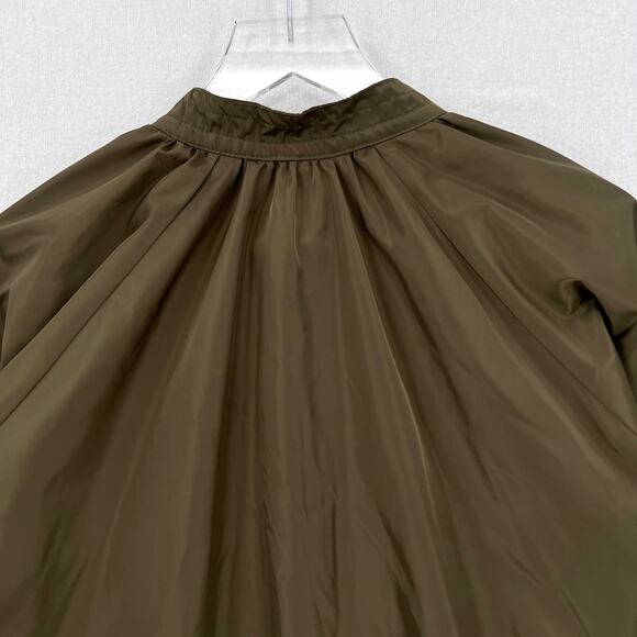 FREE PEOPLE Midnight Bomber Sateen Jacket Womens Medium Olive Green Long Sleeve - Picture 8 of 16